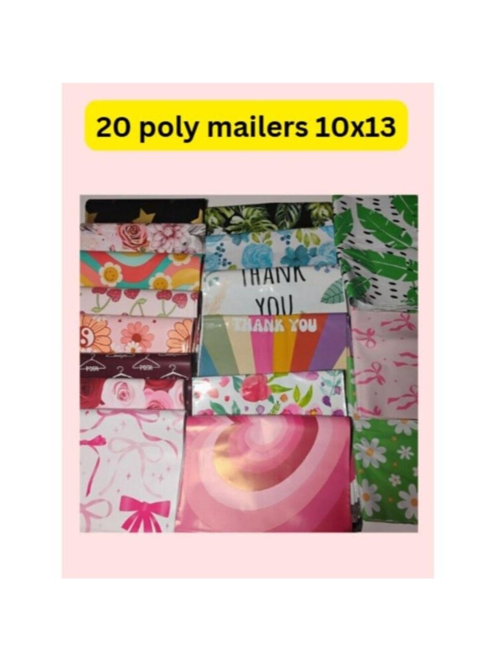 20 Assorted Mixed Polymailers Size
